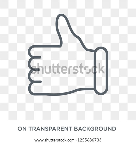 Thumbs up icon. Trendy flat vector Thumbs up icon on transparent background from Hands and guestures collection. High quality filled Thumbs up symbol use for web and mobile