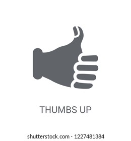 Thumbs up icon. Trendy Thumbs up logo concept on white background from Hands collection. Suitable for use on web apps, mobile apps and print media.