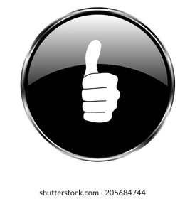 thumbs up icon -  vector button