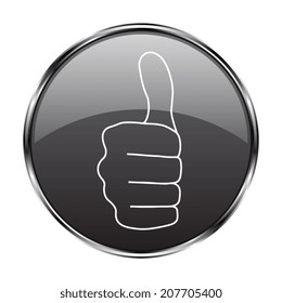 thumbs up icon - vector button