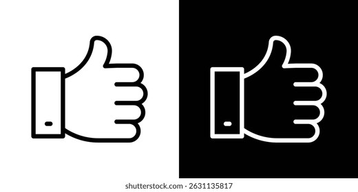 thumbs up icon vector collection. vector sign illustration