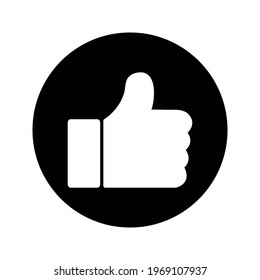 Thumbs up icon vector color editable