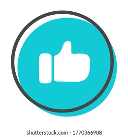 The thumbs up icon vector design. The idea of ​​doing the right thing