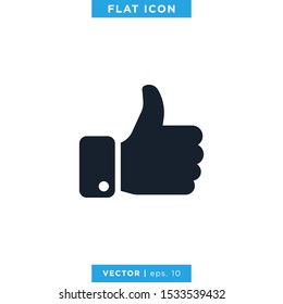 Thumbs Up Icon Vector Design Template