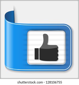 Thumbs up icon, vector eps10 illustration
