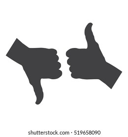 Thumbs Up Icon Vector flat design style