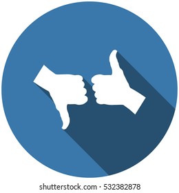 Thumbs Up Icon Vector flat design style