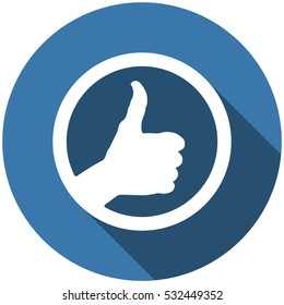 Thumbs Up Icon Vector flat design style