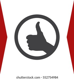 Thumbs Up Icon Vector flat design style