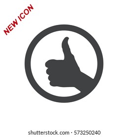 Thumbs Up Icon Vector flat design style