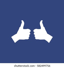 Thumbs Up Icon Vector flat design style