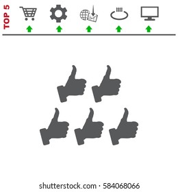 Thumbs Up Icon Vector flat design style