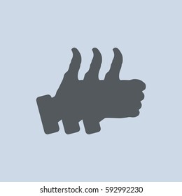 Thumbs Up Icon Vector flat design style