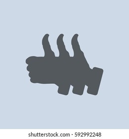 Thumbs Up Icon Vector flat design style