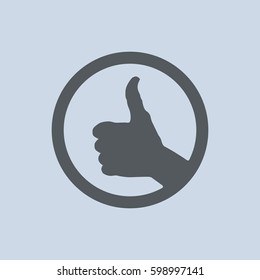 Thumbs Up Icon Vector flat design style