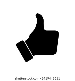 Miniaturas arriba vector de icono. Me gusta la mano. Como un vector de icono. 