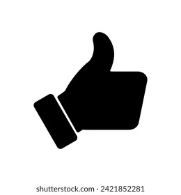 Thumbs up icon vector. Hand like. Like icon vector. 