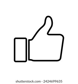 Thumbs up icon vector. Hand like. Like icon vector. 
