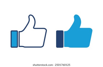 Thumbs up icon vector. Hand like. Like icon vector. 