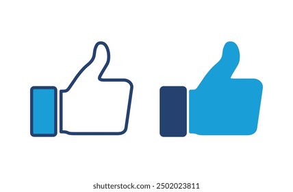 Thumbs up icon vector. Hand like. Like icon vector. 