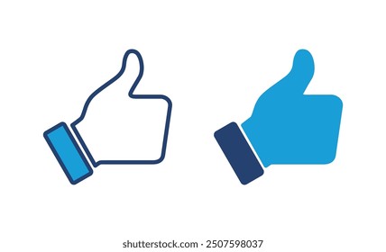 Thumbs up icon vector. Hand like. Like icon vector. 