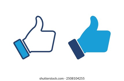 Thumbs up icon vector. Hand like. Like icon vector. 