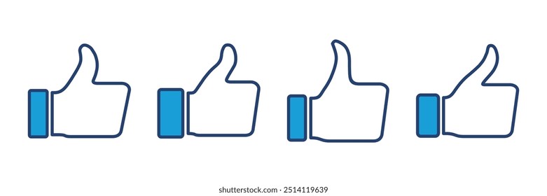 Thumbs up icon vector. Hand like. Like icon vector. 