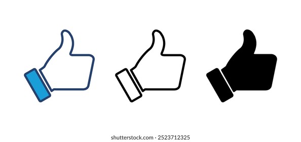 Thumbs up icon vector. Hand like. Like icon vector. 