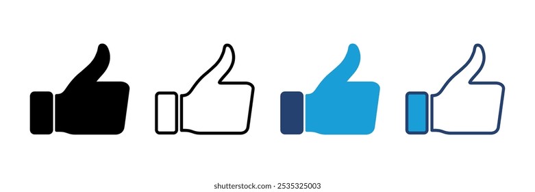 Thumbs up icon vector. Hand like. Like icon vector. 