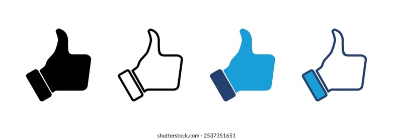 Thumbs up icon vector. Hand like. Like icon vector. 