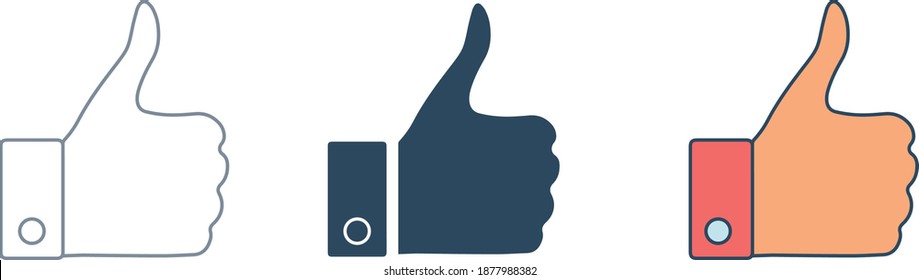 Thumbs Up Icon I Vector Illustration 