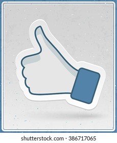 Thumbs up icon. Vector illustration.