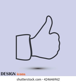 thumbs up icon , vector illustration