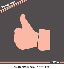 thumbs up icon , vector illustration