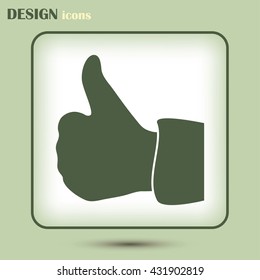 thumbs up icon , vector illustration