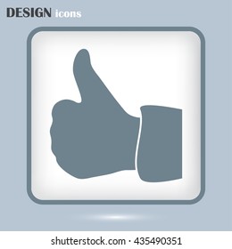 thumbs up icon , vector illustration