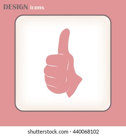 thumbs up icon , vector illustration