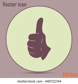 thumbs up icon , vector illustration