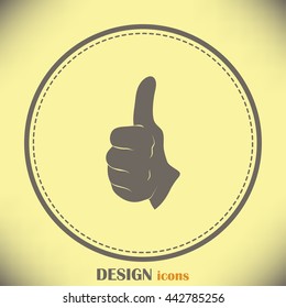 thumbs up icon , vector illustration