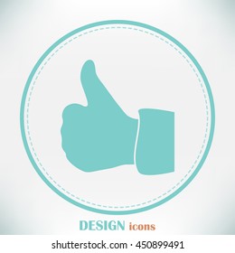 thumbs up icon , vector illustration