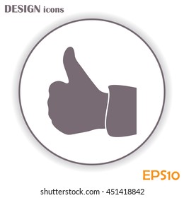 thumbs up icon , vector illustration