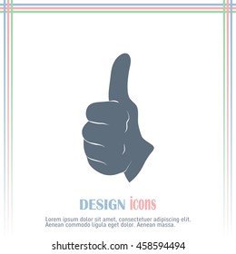 thumbs up icon , vector illustration