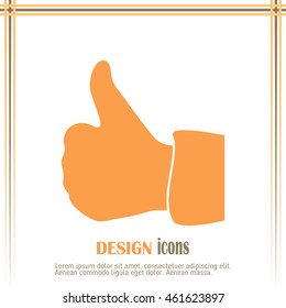 thumbs up icon , vector illustration