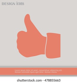 thumbs up icon , vector illustration