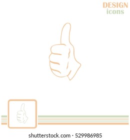 thumbs up icon , vector illustration