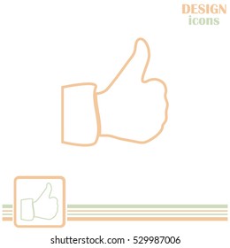 thumbs up icon , vector illustration