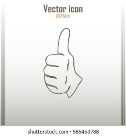 thumbs up icon , vector illustration