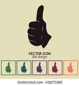 thumbs up icon , vector illustration