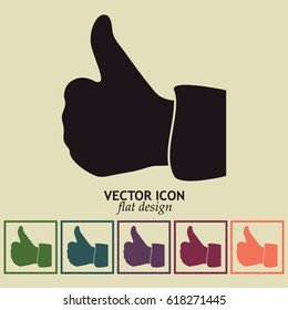 thumbs up icon , vector illustration