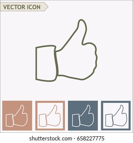thumbs up icon , vector illustration
